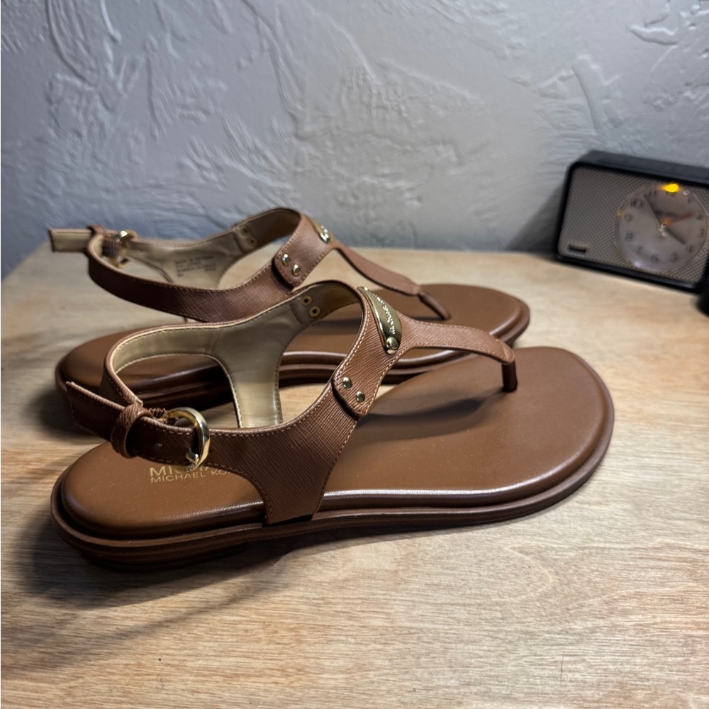 Michael Kors Brown Sandals with Polished Finish